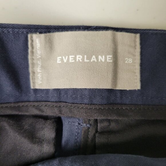 Everlane Men's Navy Blue Performance Sweat Wicking Stretch Flat Front Chino Pant - Picture 9 of 9